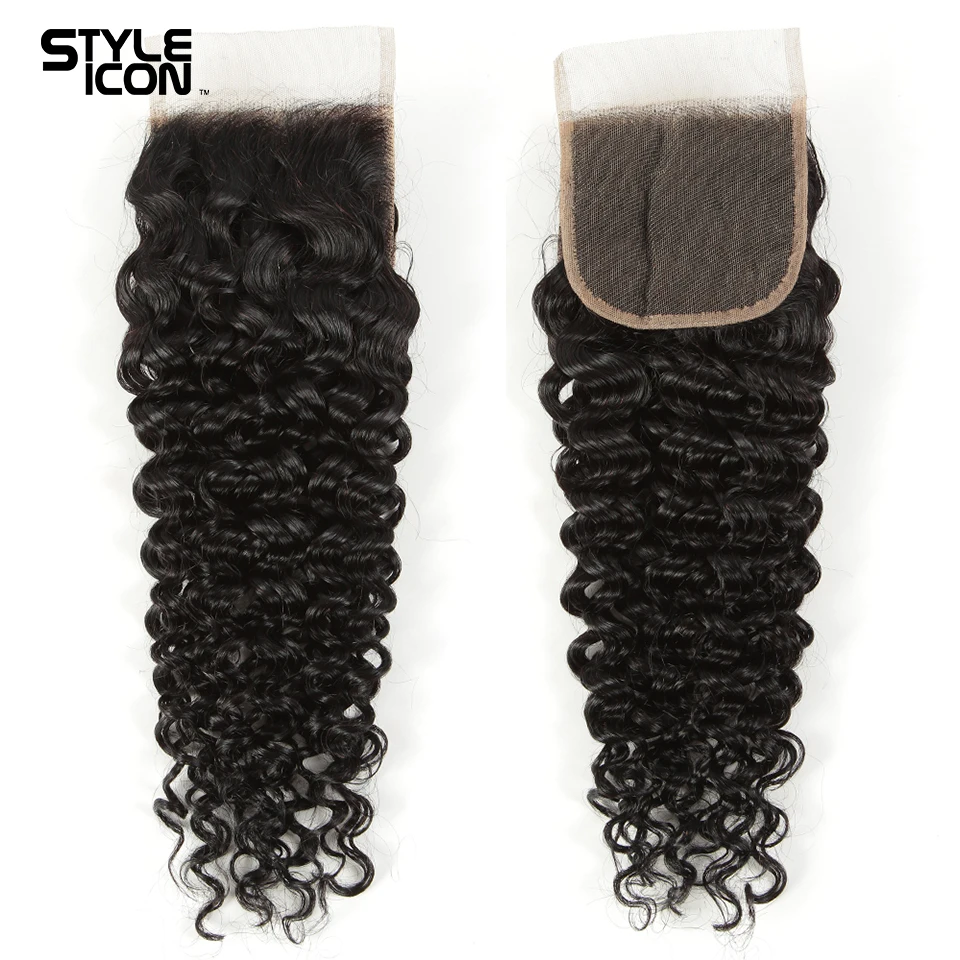 Styleicon-extensiones de pelo brasileño Remy, accesorio capilar ondulado con cierre de 10-30 pulgadas, 3 mechones