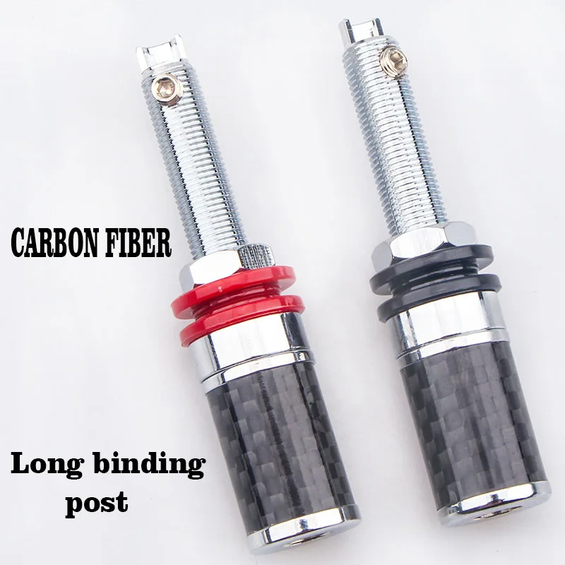 hifi black carbon fiber wiring post HIFI wiring board rhodium plated panel amplifier connection speaker cable banana plug socket