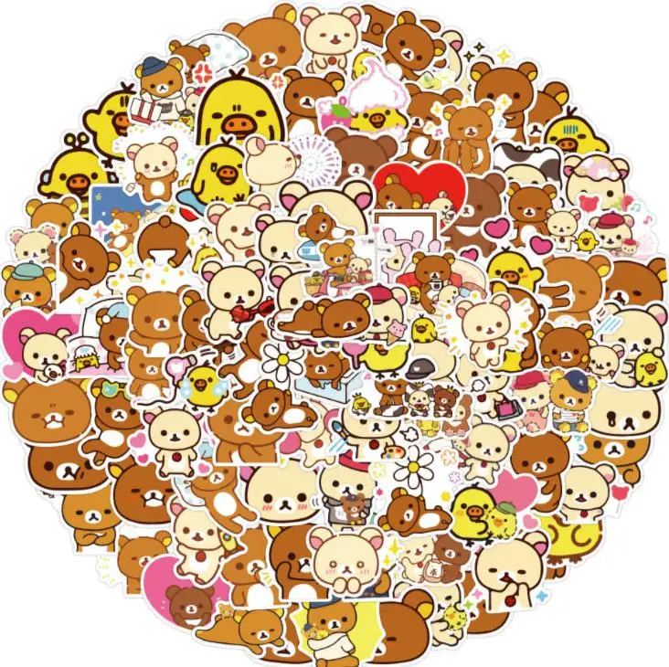 10/30/50/100 قطعة جديد Rilakkuma ل على الجليد المحمول الأمتعة الثلاجة سيارة التصميم ملصق حائط من الفينيل المنزل ملصقات ديكور لتزيين الغرف #2