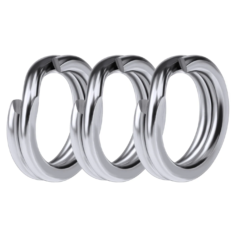 100pcs Fishing Split Rings Hard Bait Silver Stainless Steel 4-12MM Double Loop Split Open Carp Tool Fishing Accessories tackle image 6