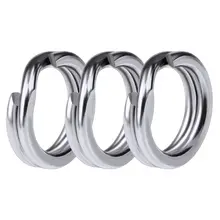 100pcs stainless steel fishing split rings #6