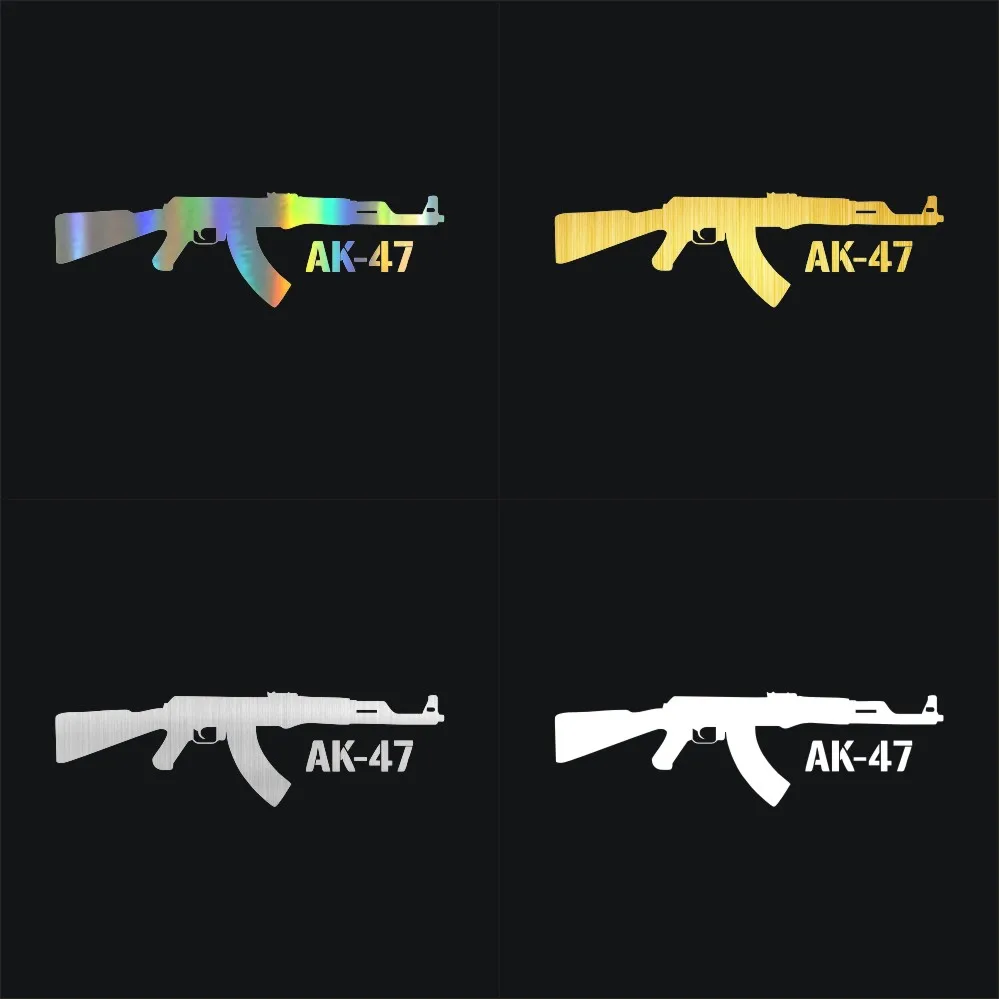 Funny Auto Accessories Car Sticker AK-47 Cartoon Gun Decoration Door Body Window Vinyl Stickers PVC 15cm X 4.4cm