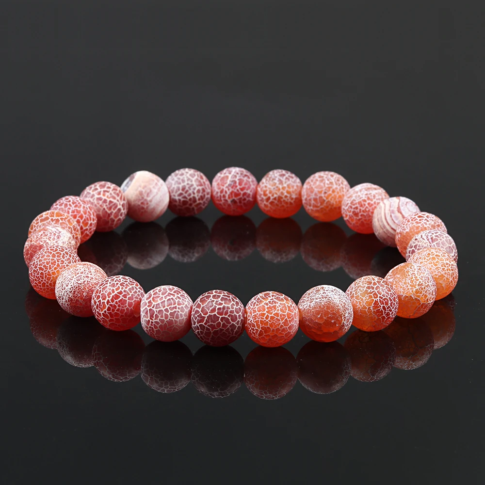 Charm Weathered Stone Bracelets Natural Stone Handmade Elastic Beaded Bangles Vacation Jewelry Gift for Women Homme Dropshipping