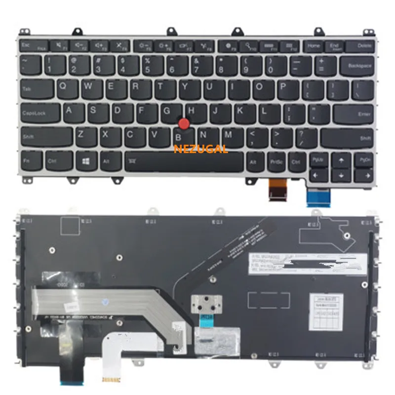 English Backlit keyboard For LENOVO ThinkPad Yoga 260 370 X380 Yoga / Yoga S1 4TH 01HW575 01HW615 01HX100 01HW655 US Black