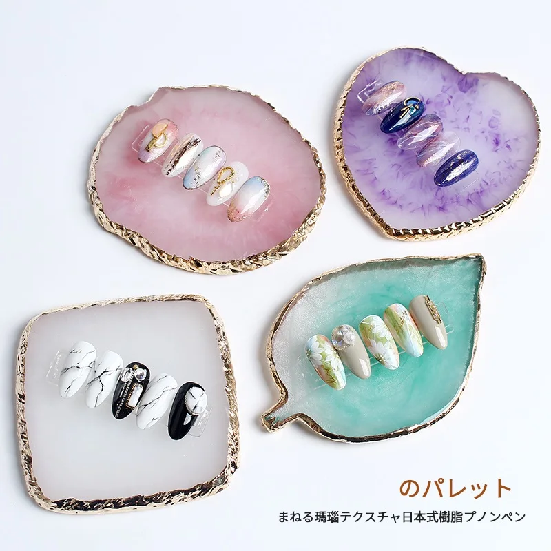 Resin Storage Painted palette Tray Jewelry Display Plate Necklace Ring Earrings Display Tray Creative Decoration Organizer