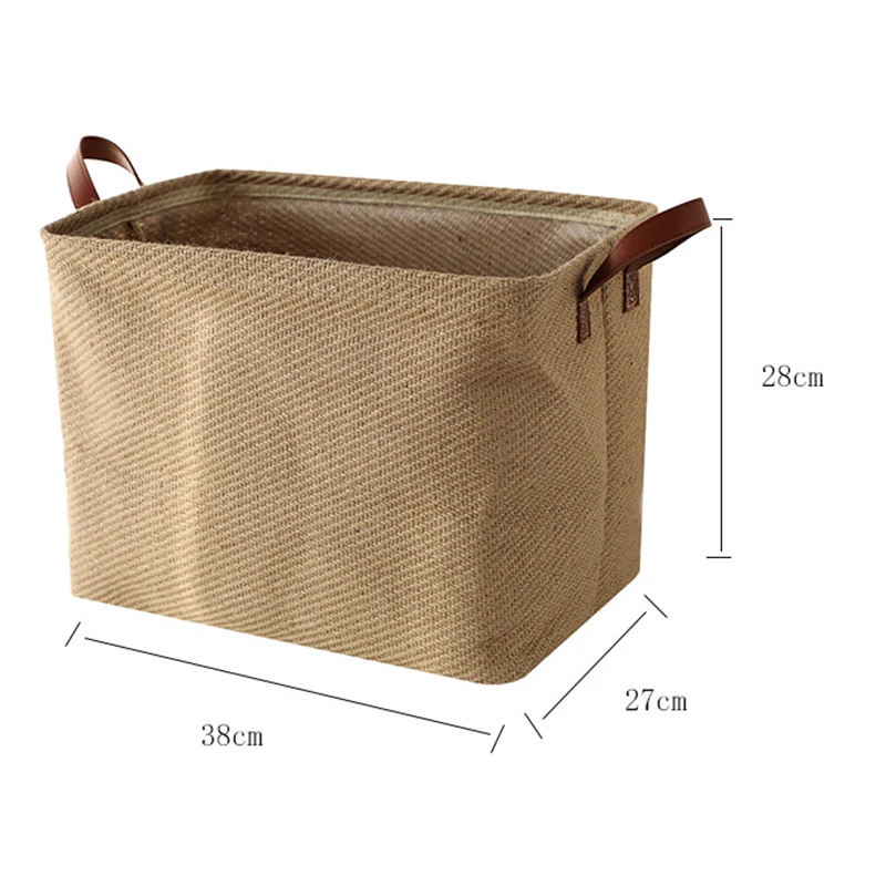 Lanundry Basket Cotton Rope Storage Basket Sorting Grass Weaving Magazine Storage Box Dirty Clothes Basket for Flower Pot