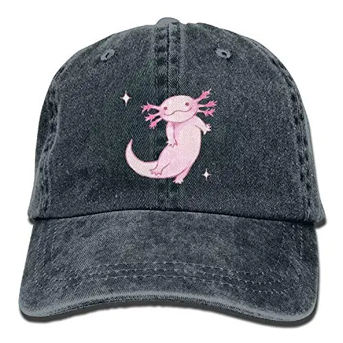 Halloween Axolotl Funny Baseball Cap Men Women Adjustable Plain Dad Hats Low Profile Solid Ball Cap Black Cap for Women 4