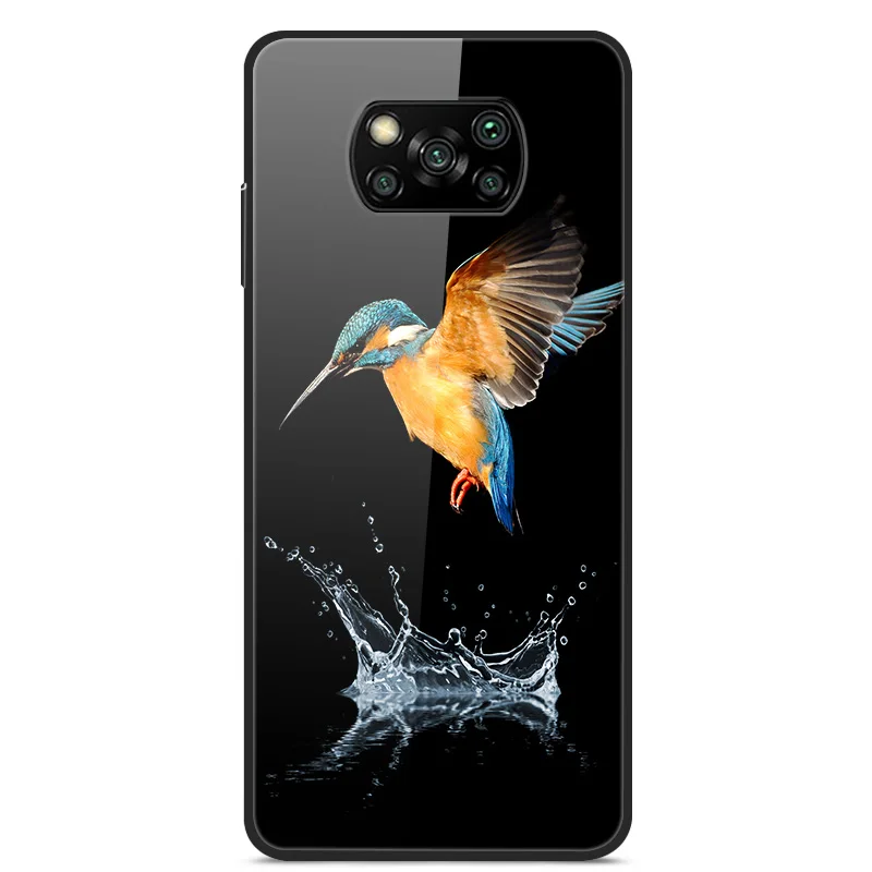 Glass Back Cover For Xiaomi Poco X3 Pro Poco X3 NFC Case Tempered Glass Case For Xiaomi Mi 10T Lite Case Funda POCO X 3 PRO Case