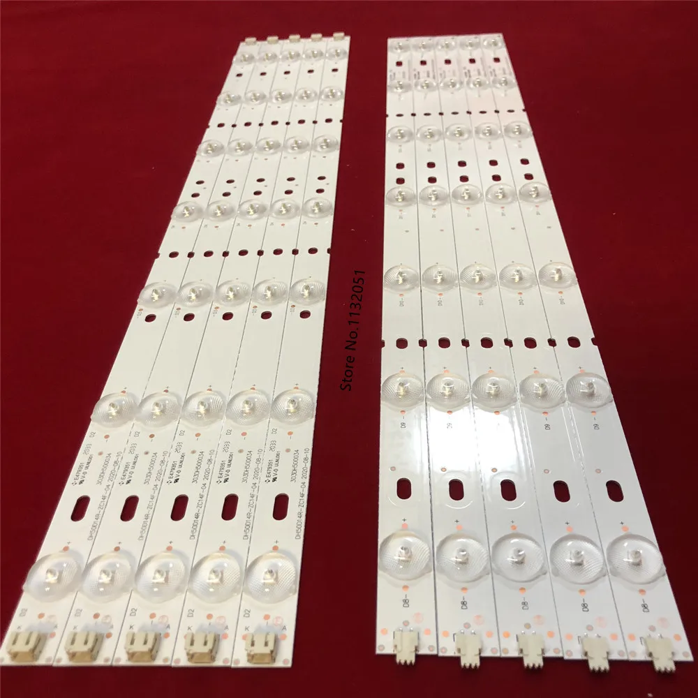 LED de retroiluminación, accesorio para SE55UY04 X505BV 50CE1120 DH50D14L DH50D14R-ZC14F-04 CN50HA708 CRH-K503535T0514R39U k5035t0514l39u, 10 piezas