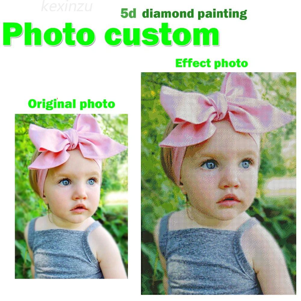 

Kexinzu фото на заказ Алмазная вышивка крестиком полная квадратная картина Стразы DIY Алмазная мозаика Алмазная вышивка распродажа