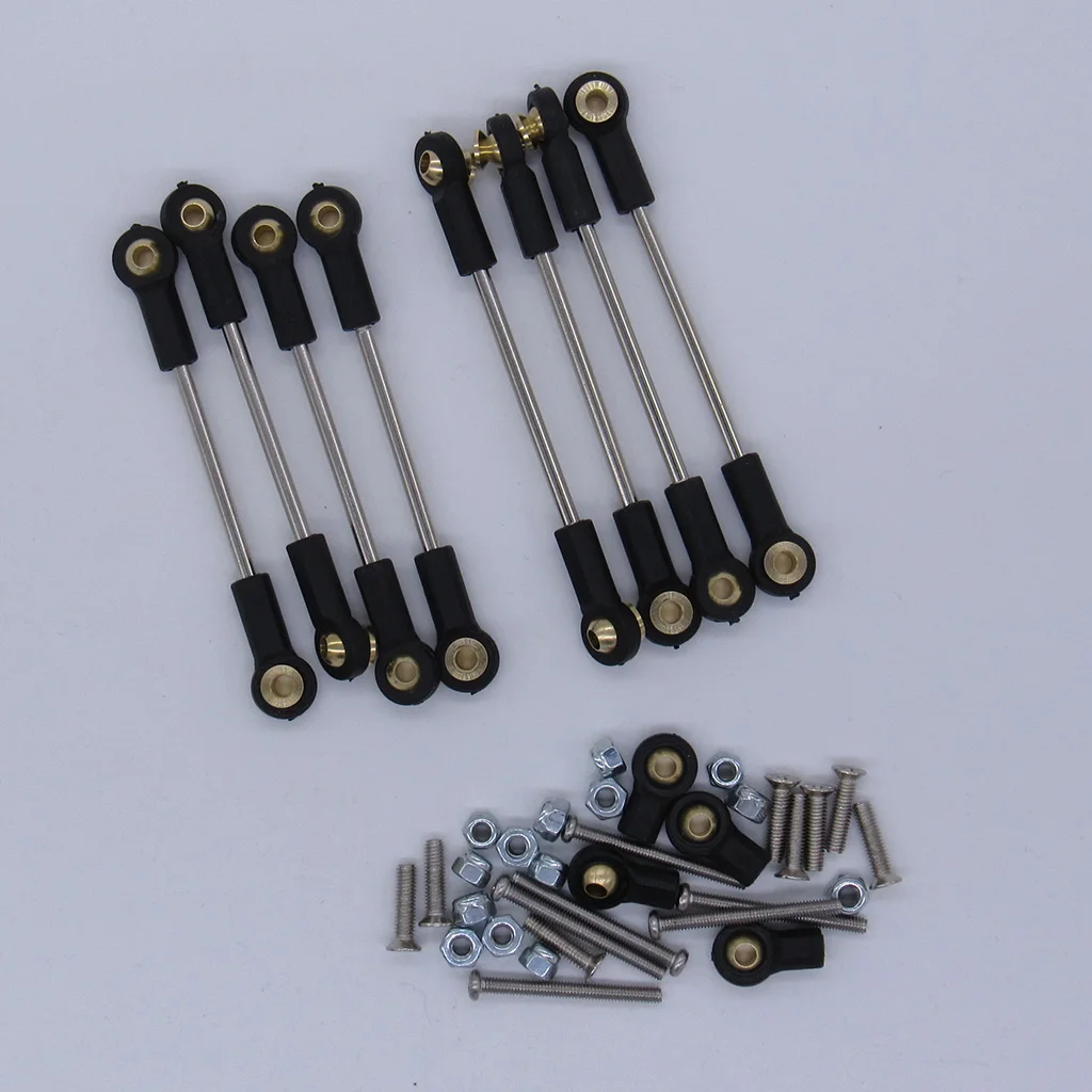 8Pack 1/16 RC Aluminum Alloy Rod Link Linkage for WPL B1 B14 B24 C14 C24 Model Crawler Buggy Trucks Replacement Parts