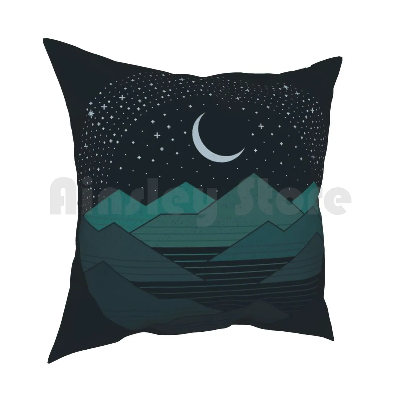 Between The Mountains And The Stars Pillow Case Printed Home Soft DIY Pillow cover The Paper Crane Rick Crane Thepapercrane