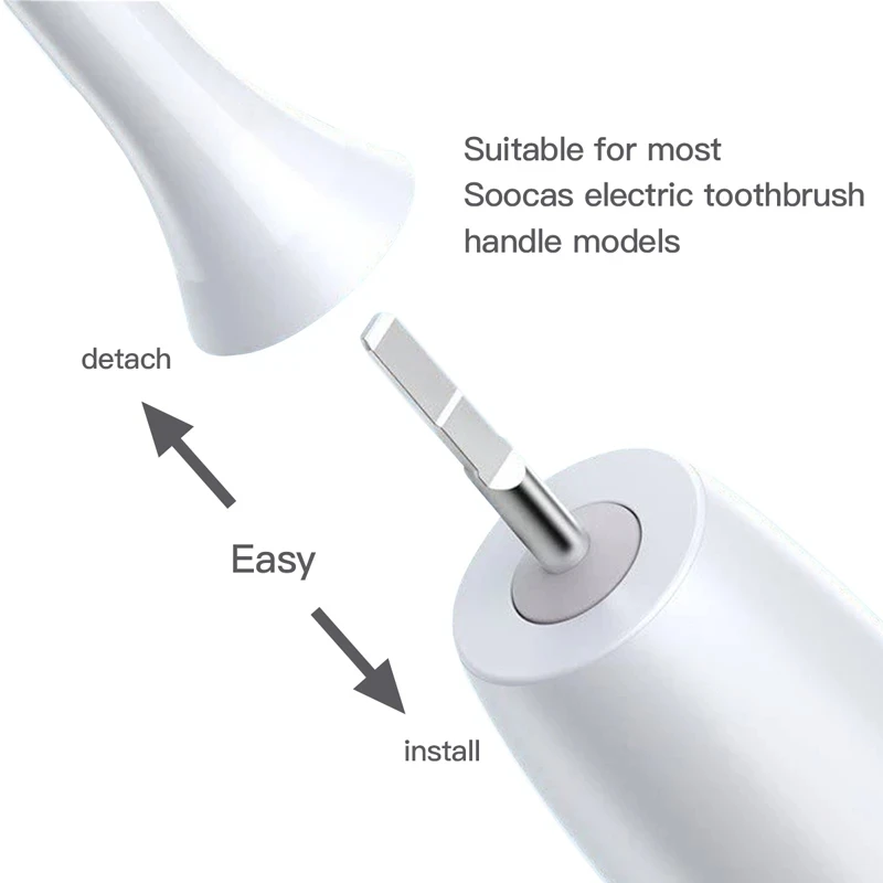 Xiaomi cabeças de escova de substituição para soocas x3 x5 v1 x3u cerdas macias 10 peças escova de dentes elétrica dupont cerdas seladas embaladas