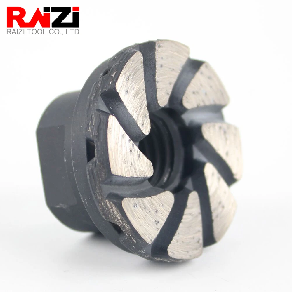 Raizi 40/60mm Concrete Grinding Wheel For Angle Grinder Granite Marble Concrete Corner Edge Dry Diamond Grinding Disc Wheel