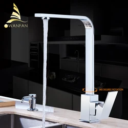 Kitchen Faucets Brass Kitchen Sink Water Faucet 360 Rotate Swivel Faucet Mixer Single Holder Single Hole Black Mixer Tap 7115