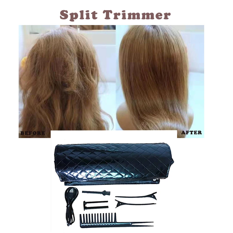 

New Hair Split Trimmer USB Charging Professional Hair Cutter Smooth End Cutting Clipper Beauty Set Bag Solve Ends Trimmer