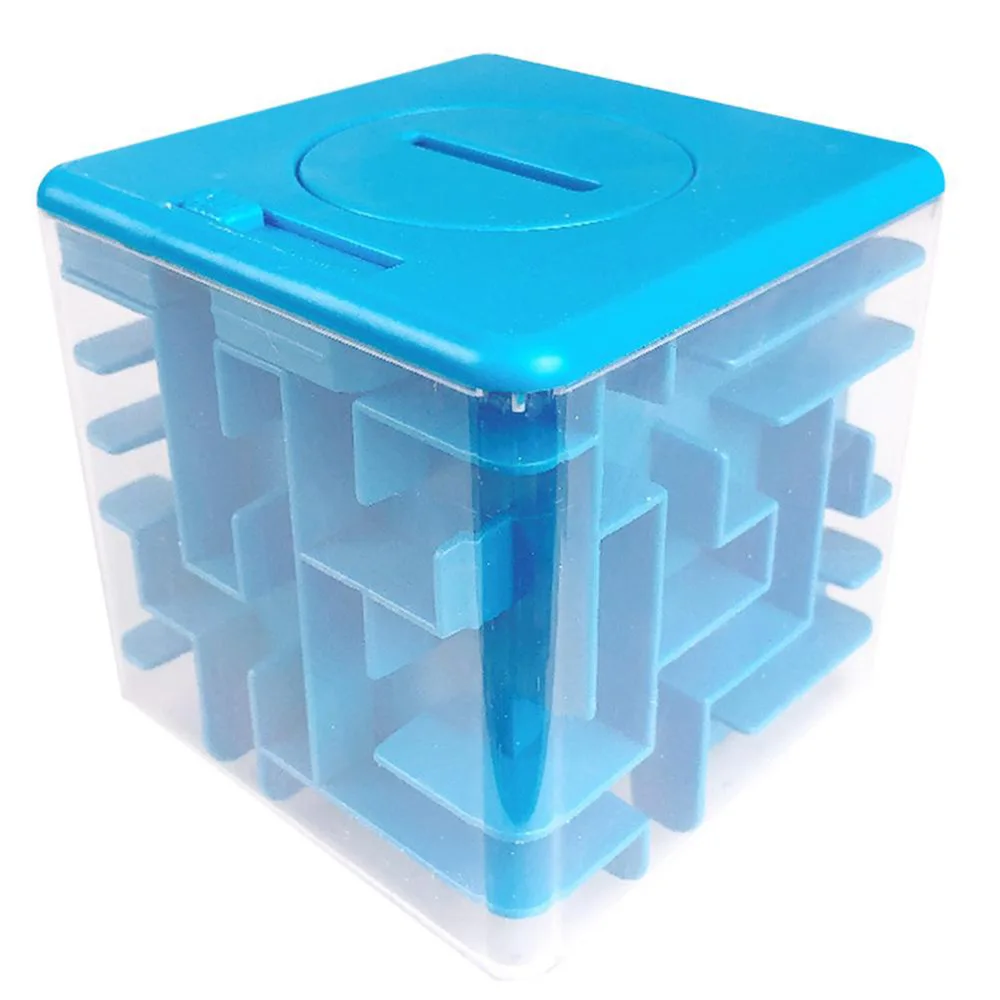 8Cm 3D Mini Speed Cube Maze Magic Cube Piggy Bank Puzzle Game Labyrinth Rolling Ball Game Cubo Magico Learning Toy For Chilren