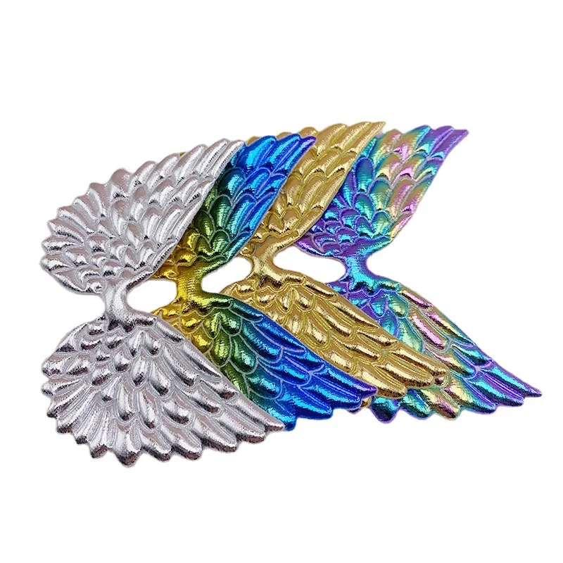 32Pcs/Lot 9*6.5CM Pu Shiny Angel Wing Padded Appliques For Bow Clip Accessories DIY Kid Patches