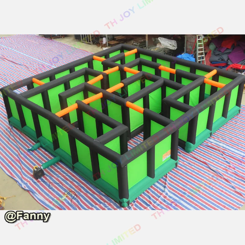 10mLX10mW Green Inflatable Maze with Air Blower for Competition or Family Gathering and Birthday Gifts