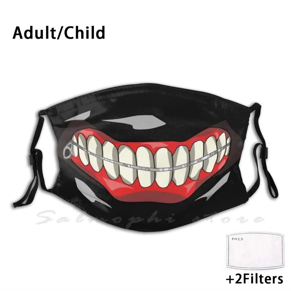 Anime Face Mask Adult Kids Anti Dust Filter Diy Mask Tokyo Ghoul Kaneki Ken Ken Kanaki Anime Manga Video Games Weeaboo Japanese