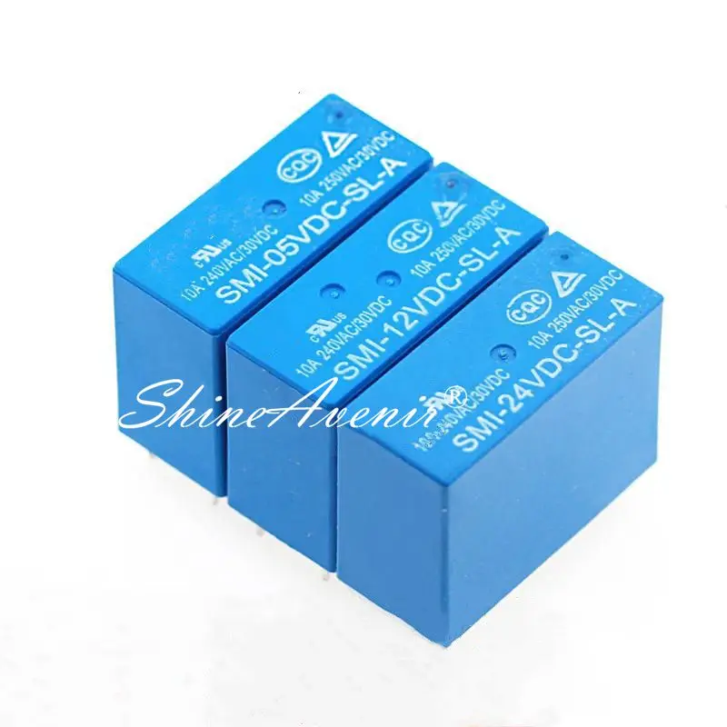 

10PCS Relay SMI-05VDC-SL-A SMI-12VDC-SL-A SMI-24VDC-SL-A SMI-05VDC-SL-C SMI-12VDC-SL-C SMI-24VDC-SL-C 5V 12V 24V 10A