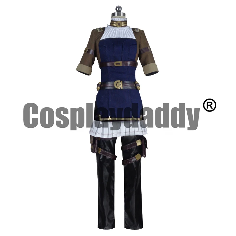 LOL Warriors the Sheriff of Piltover Piltover's Finest Caitlyn Uniform Outfit Game Halloween Cosplay Costume S002