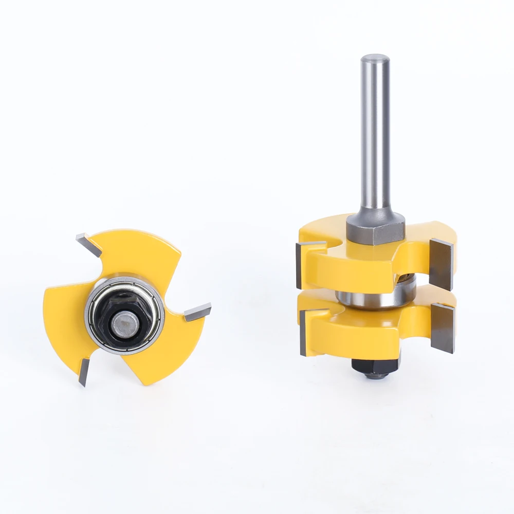 Imagem -06 - Lavie-fresadora de Madeira mm Shank Tongue Groove Joint Router Bits Slot t Montar Madeira Madeira Ferramentas de Corte Mc02054 Pcs
