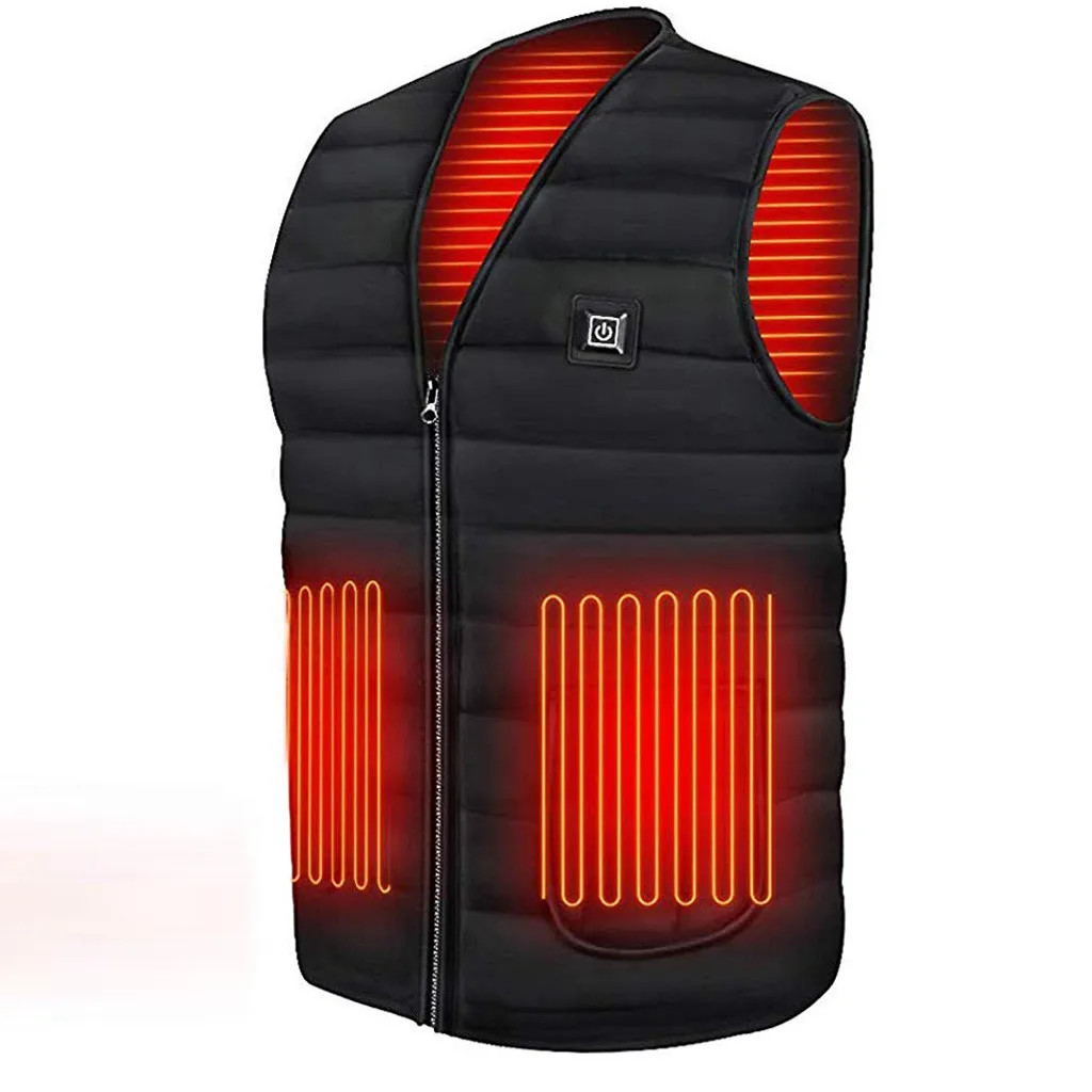 Herren Herbst Outdoor USB 5-Zonen Infrarot-Heizweste Jacke Winter Flexible Elektrische Thermobekleidung Weste Angeln Wandern – Detail 11