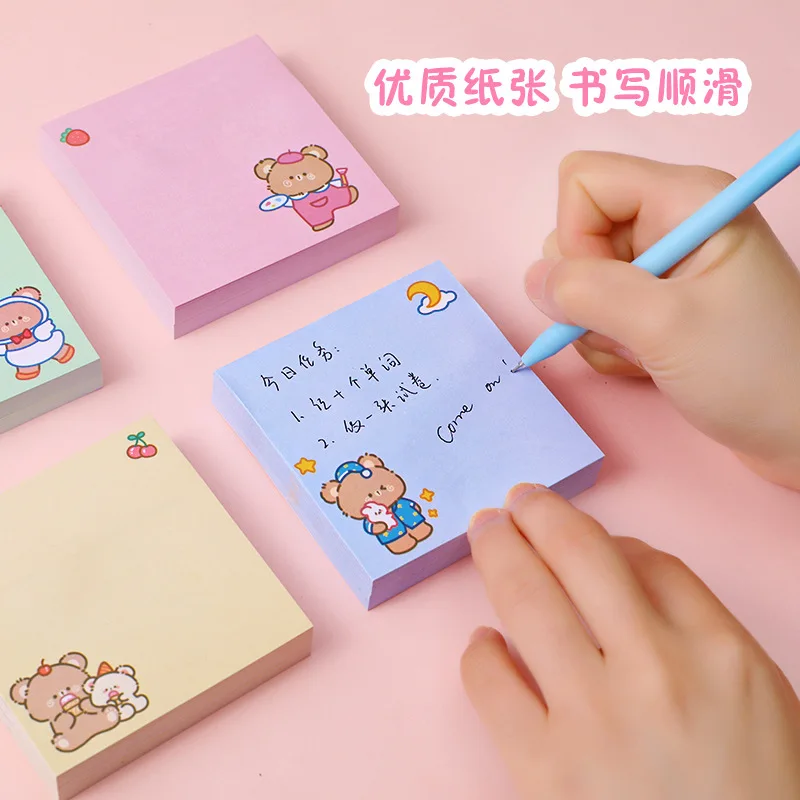 80Page Mint Rabbit Sticky Notes Cute Bunny Student Cartoon Can Tear Memo Pads Kawaii Stationery Office School Supplies Notebook