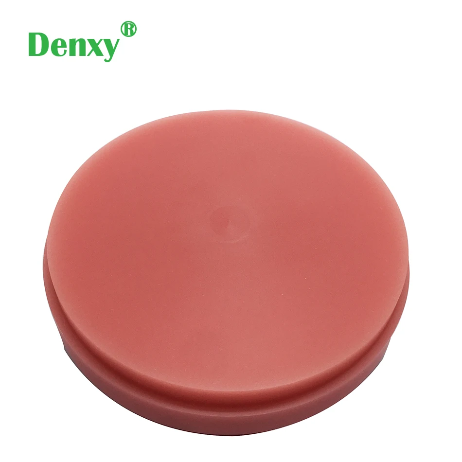 Denxy 5pcs Pink CAD/CAM PMMA Block Blank Dental Laboratory Products PMMA Discs Disk Milling Open System Temporary Crowns Bridges