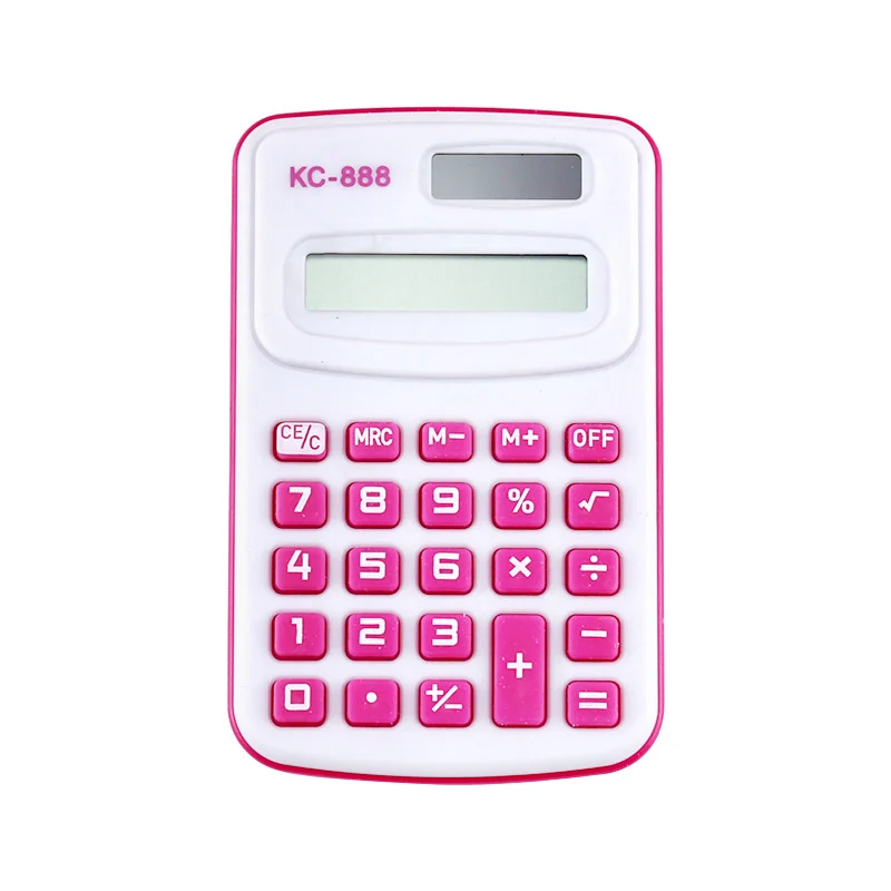 Mini Calculator Children\'s Portable Calculator Candy Color Design Cute 8 Digits LED Calculatrice Student Calculator