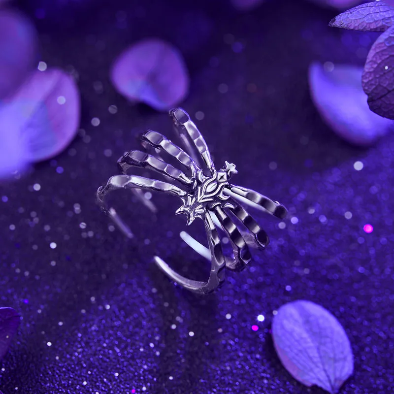 [The Land Of Warriors]Douluo Continent Anime Spider Ring 925 Sterling Silver Tang San Dou Luo Da Lu  Action figure Gift