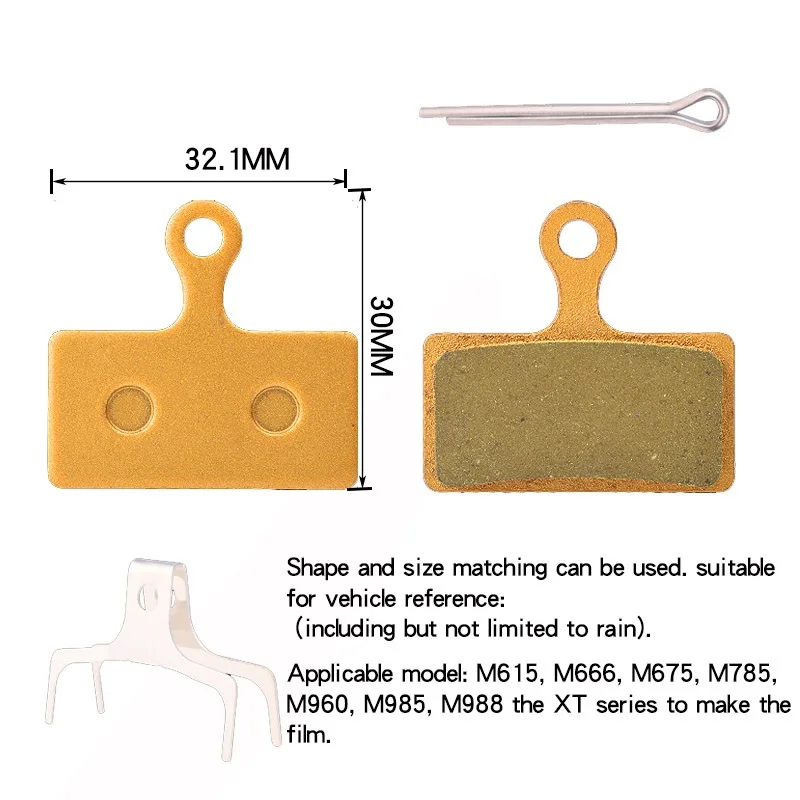 4 Pairs MTB Disc Brake Full Metal Brake Pads For MT200 M8000 M785 G03TI G04TI DB1 Level Guide Code DB1 BB5 BB7 CR MT2 MT4 R1