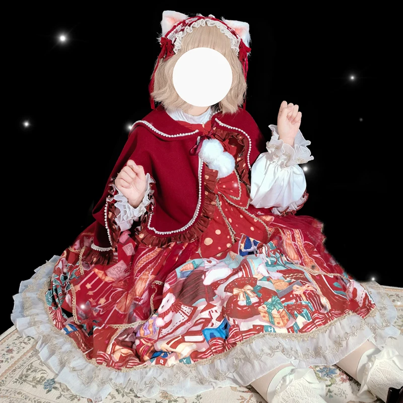 Vestido de lolita de encaje para chica, ropa de estilo vintage, con lazo, estilo victoriano, kawaii, gótico, lolita op loli