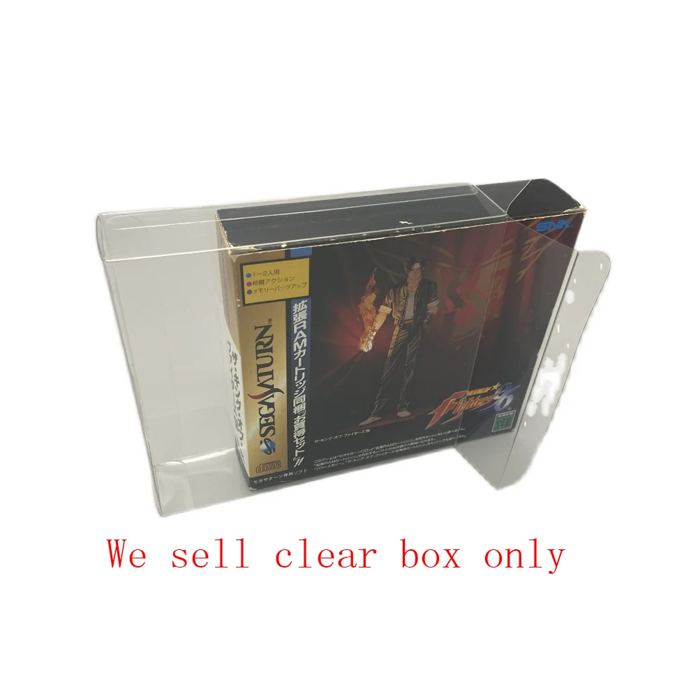 Clear transparent box for SEGA saturn SS game card collection display storage PET protective box