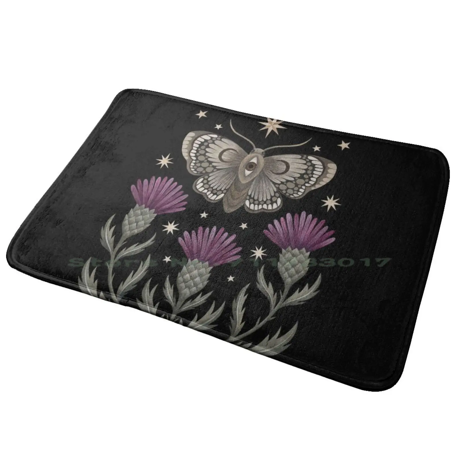 Thistle And Moth Entrance Door Mat Bath Mat Rug Castle Princess Once Upon A Time Happily Ever After Magic Fantasy Queen Mermaid