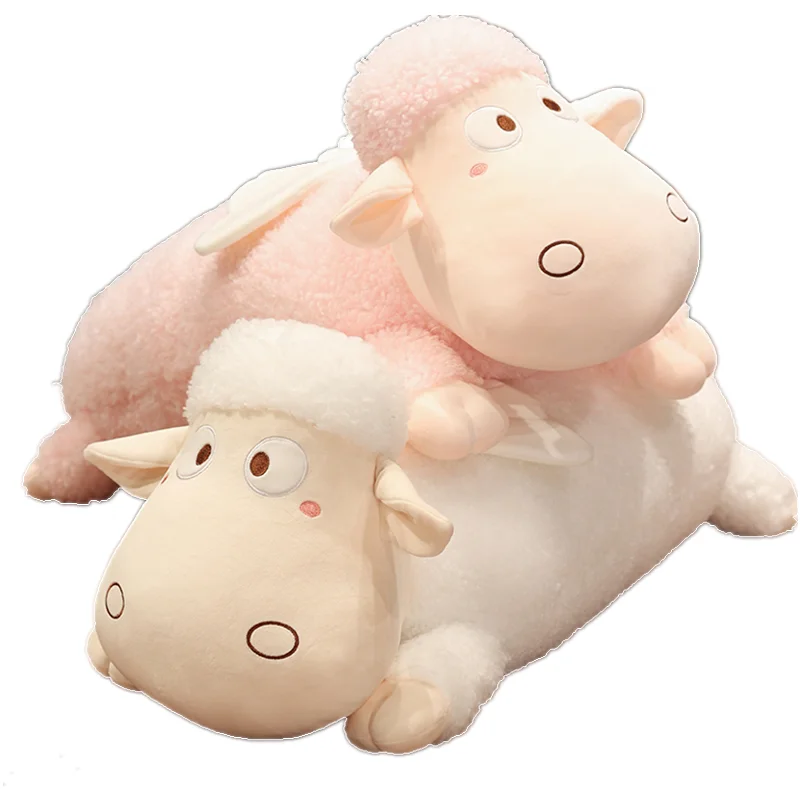 

60/80cm Kawaii Lying Angel Sheep Lamb Plush Toy Stuffed Animal Doll Soft Sleeping Pillow Baby Kids Children Girl Birthday Gift