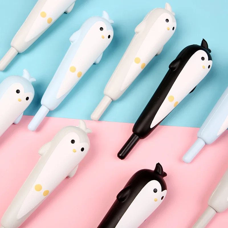 20PCS Pinguino Stile Penna Del Gel di Cancelleria Per Ufficio Studente Iscritto Penna Studente Forniture Penna Gel Kawaii Forniture Scolastiche