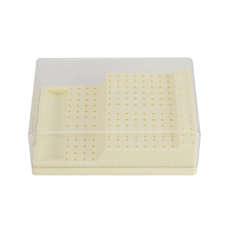 168 Holes Plastic Dental Burs Box Dental Bur Sterilizer Block Holder Autoclave Case Disinfection Box Dentistry Supplies