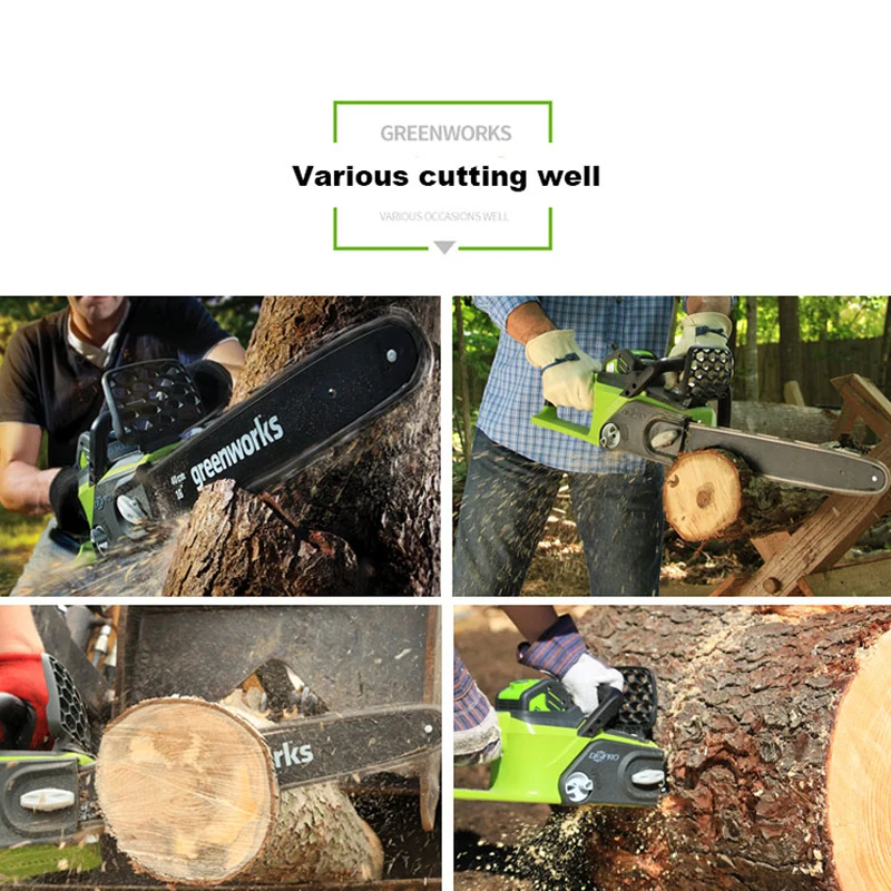 Greenworks GD40CS40 40v Cordless electric battery Chainsaw Brushless Equivalent to 32CC Gasoline chainsaw