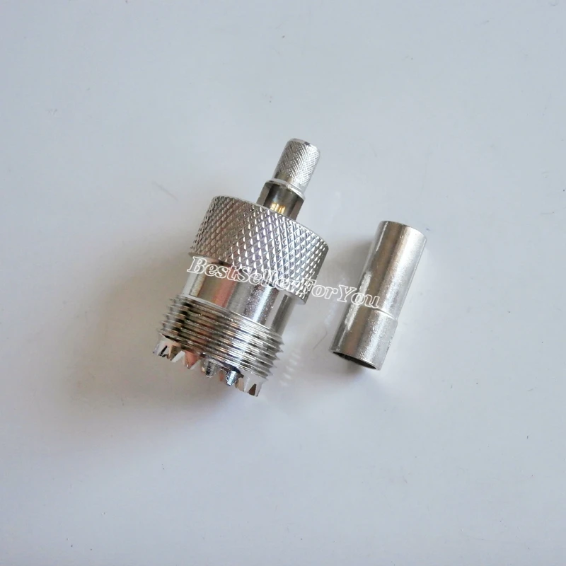 1Piece UHF SO-239 Female SO239 SO-239 Window Crimp RG58 RG142 LMR195 RG400 RF Connector