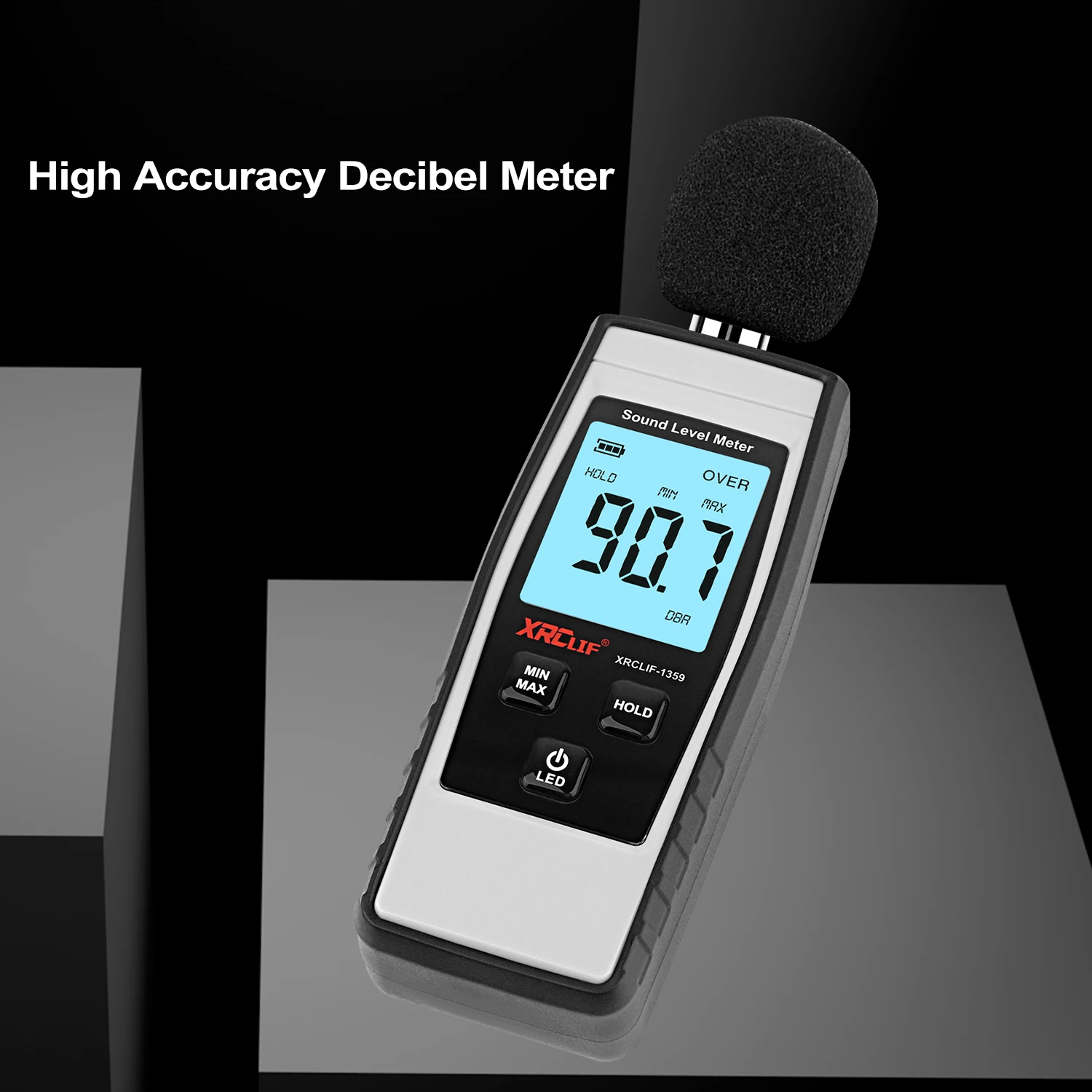 XRCLIF Noise Audio Level Meter Sound Level Meter Digital Handheld DB Meter Sound Monitor 30-130dB Decibels Mini Sound Meter