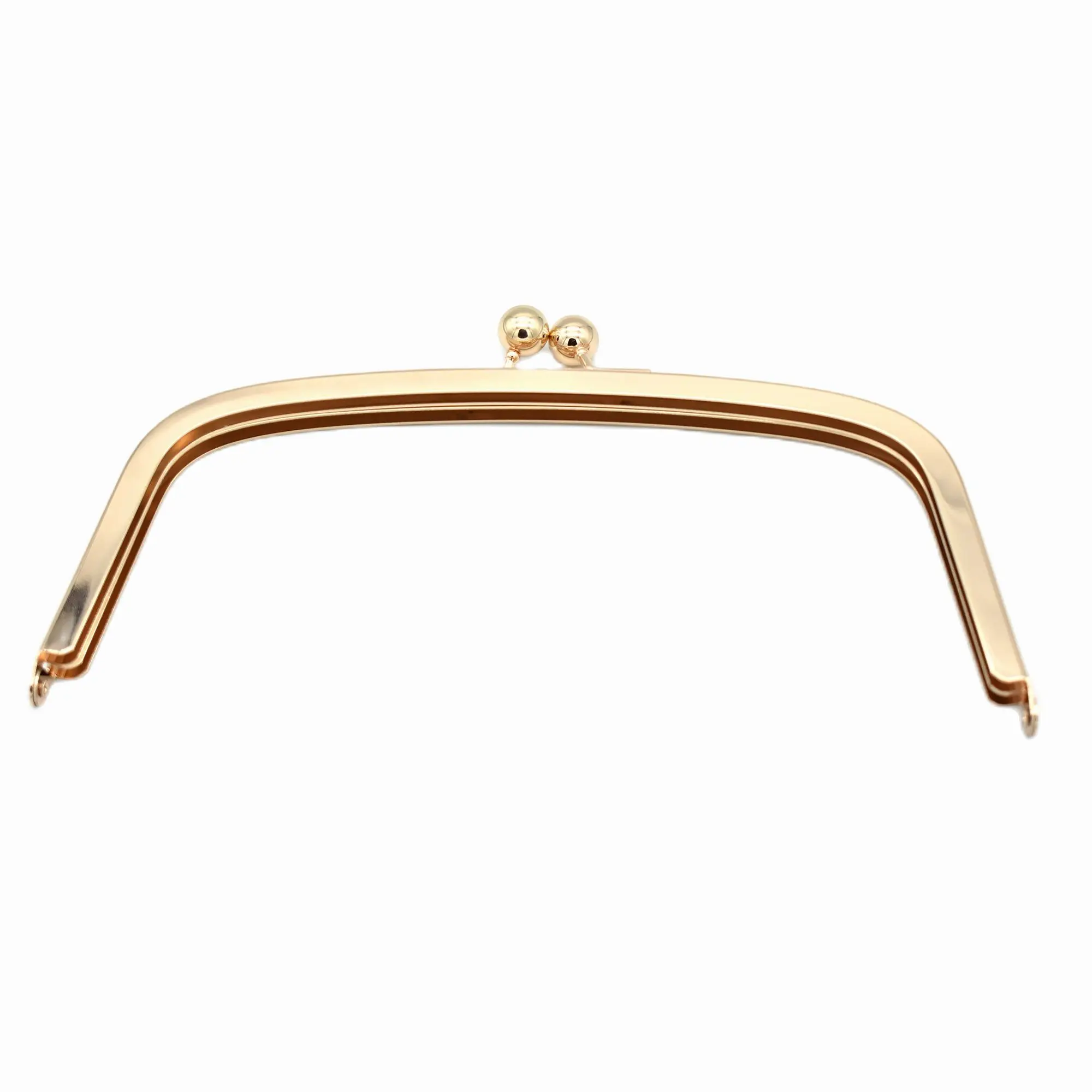 22cm Metal Gold purse handle kiss clasp lock Purse Frame For Clutch Leather Bag Handle Handbag Accessories-1pcs