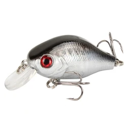 1 pçs flutuante manivela wobbler isca de pesca 5.5cm 7.6g topwater artificial cambota duro crankbait baixo pique japão pesca equipamento