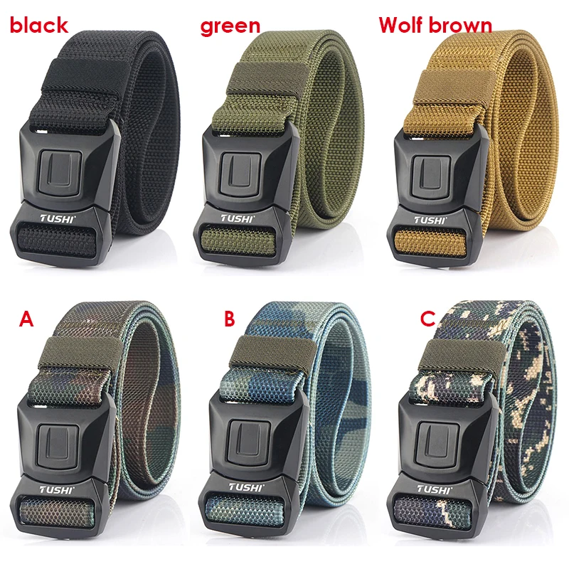 VATLTY New Tactical Belt Molle for Men Metal Buckle Strong Nylon Military Belt Outdoors Waistband Girdles Male