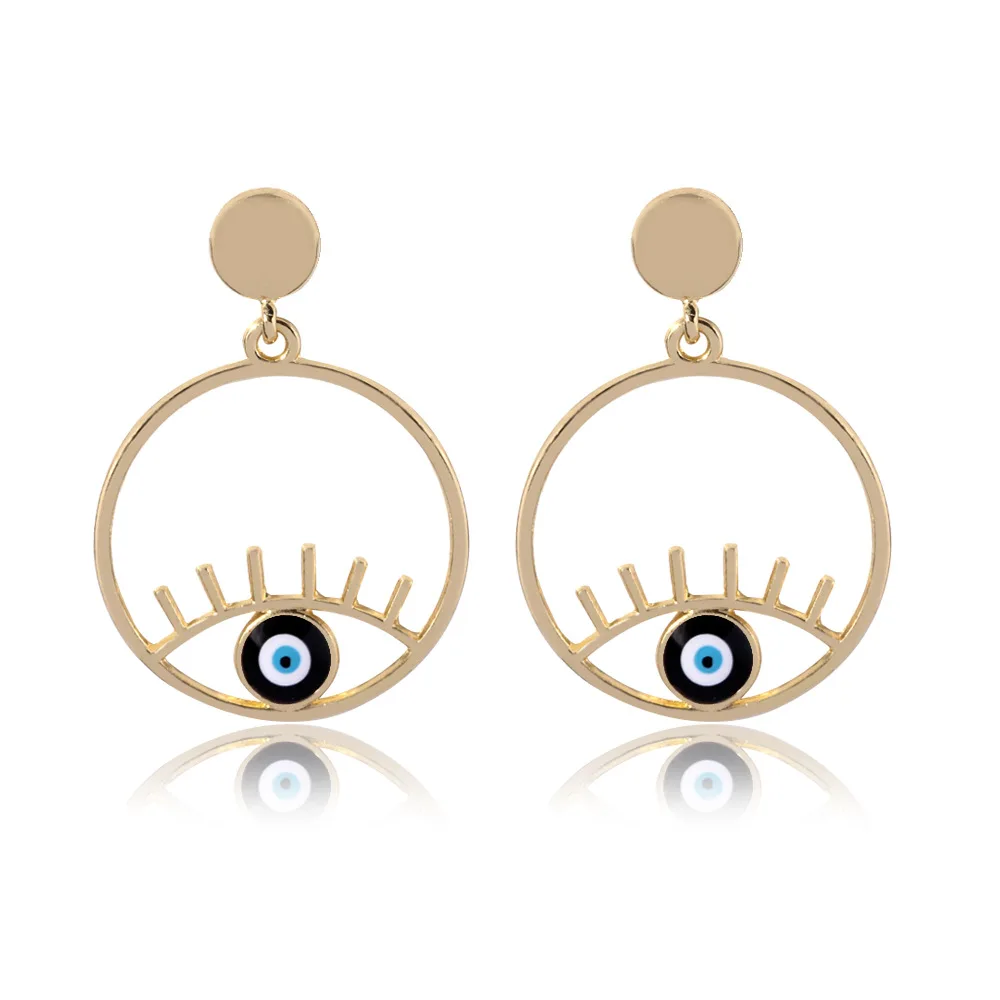 VG 6YM Eye Drop Earrings for Women Exaggerated Turkish Red Eye Dangle Earring Personality Unique Party Factory Store Wholesale