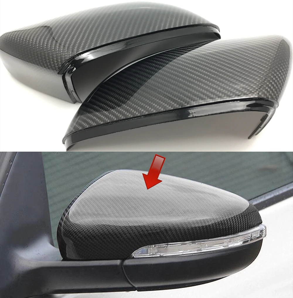 

Carbon Fiber For VW Volkswagen Golf 6 MK6 R GTI VI 2009- 2013 Car Side Rear View Rearview Back Mirror Cover Replacement