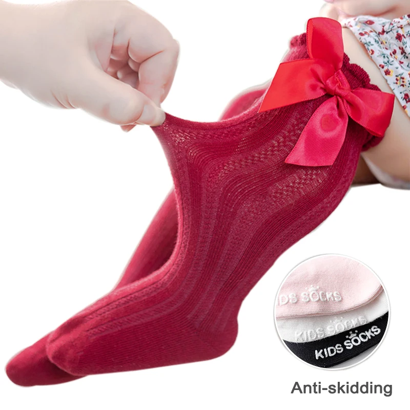 Calcetines antideslizantes para niñas, accesorios para recién nacidas, calcetines de princesa para niños pequeños