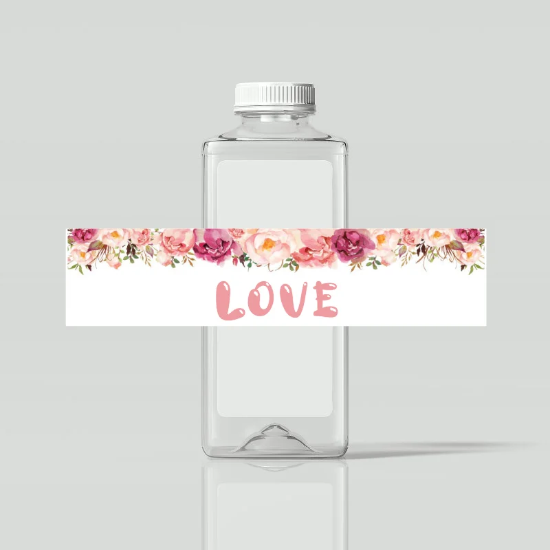 Wedding Water Bottle Label Personalized Sticker Thank You Label Customized Date Picture