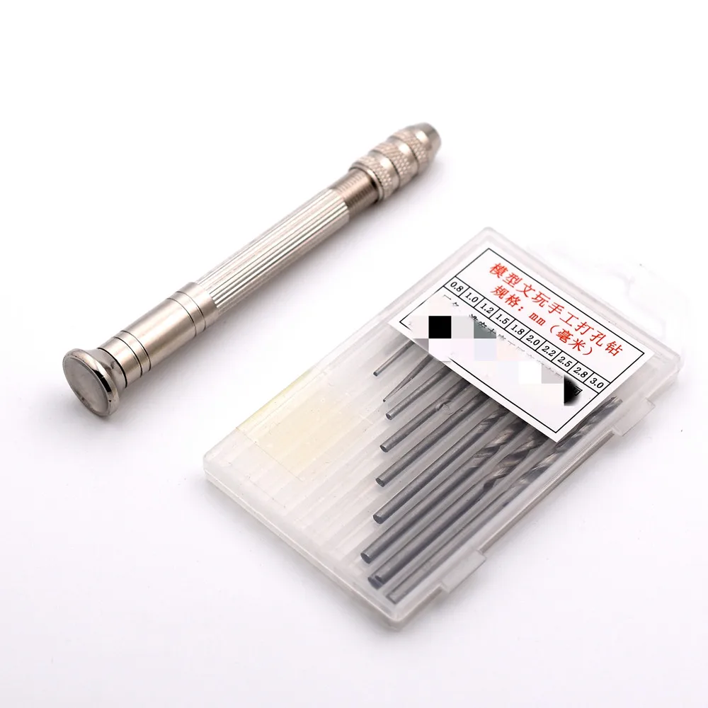 1 pcs Metal Hand Drill Equipments Uv Resin Mold Tools and handmade jewelry tool with 0.8mm-3.0mm Drill Screw